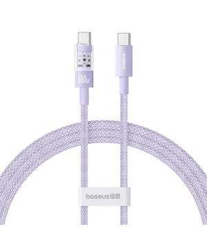 Дата кабель Baseus Gem Fast Charging Type-C to Type-C 100W (1m) (P10373000111) Nebula Purple