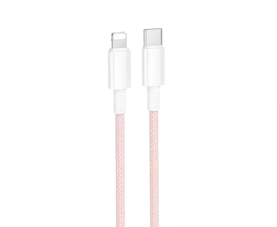 Дата кабель Borofone BX117 Source Type-C to Lightning 27W (1m) Pink