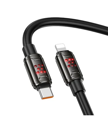 Дата кабель Hoco U143 Joy Type-C to Lightning 27W (1.2m) Black Дата кабель Hoco U143 Joy Type-C to Lightning 27W (1.2m) Black