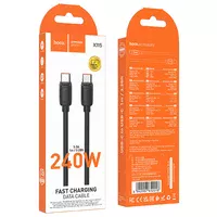 Дата кабель Hoco X115 Surpass Type-C to Type-C 240W (1m) Black