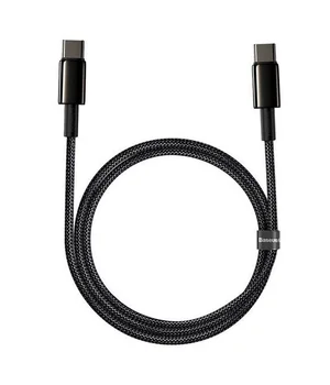 Дата кабель Baseus Tungsten Gold Type-C to Type-C Cable 100W (1m) (CATWJ-01) Черный
