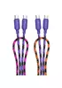 Дата кабель Hoco X116 Meridian Type-C to Type-C 60W (1m) Gradient Purple Mix
