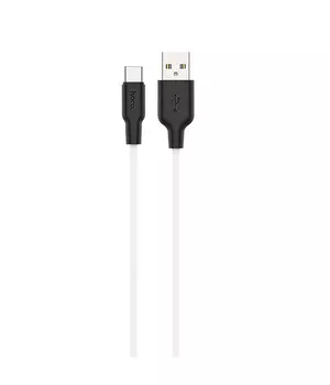 Дата кабель Hoco X21 Plus Silicone Type-C Cable (1m) Черный / Белый