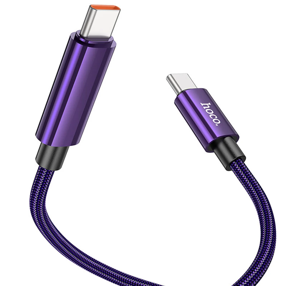 Дата кабель Hoco U125 Benefit 100W Type-C to Type-C (1.2m) Purple