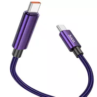 Дата кабель Hoco U125 Benefit 100W Type-C to Type-C (1.2m) Purple