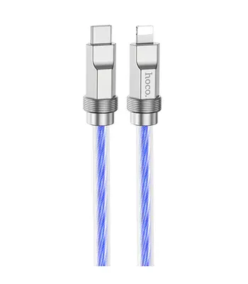 Дата кабель Hoco U113 Solid 20W Type-C to Lightning (1m) Blue