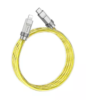 Дата кабель Hoco U113 Solid 20W Type-C to Lightning (1m) Gold