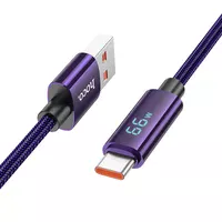 Дата кабель Hoco U125 Benefit 5A USB to Type-C (1.2m) Purple