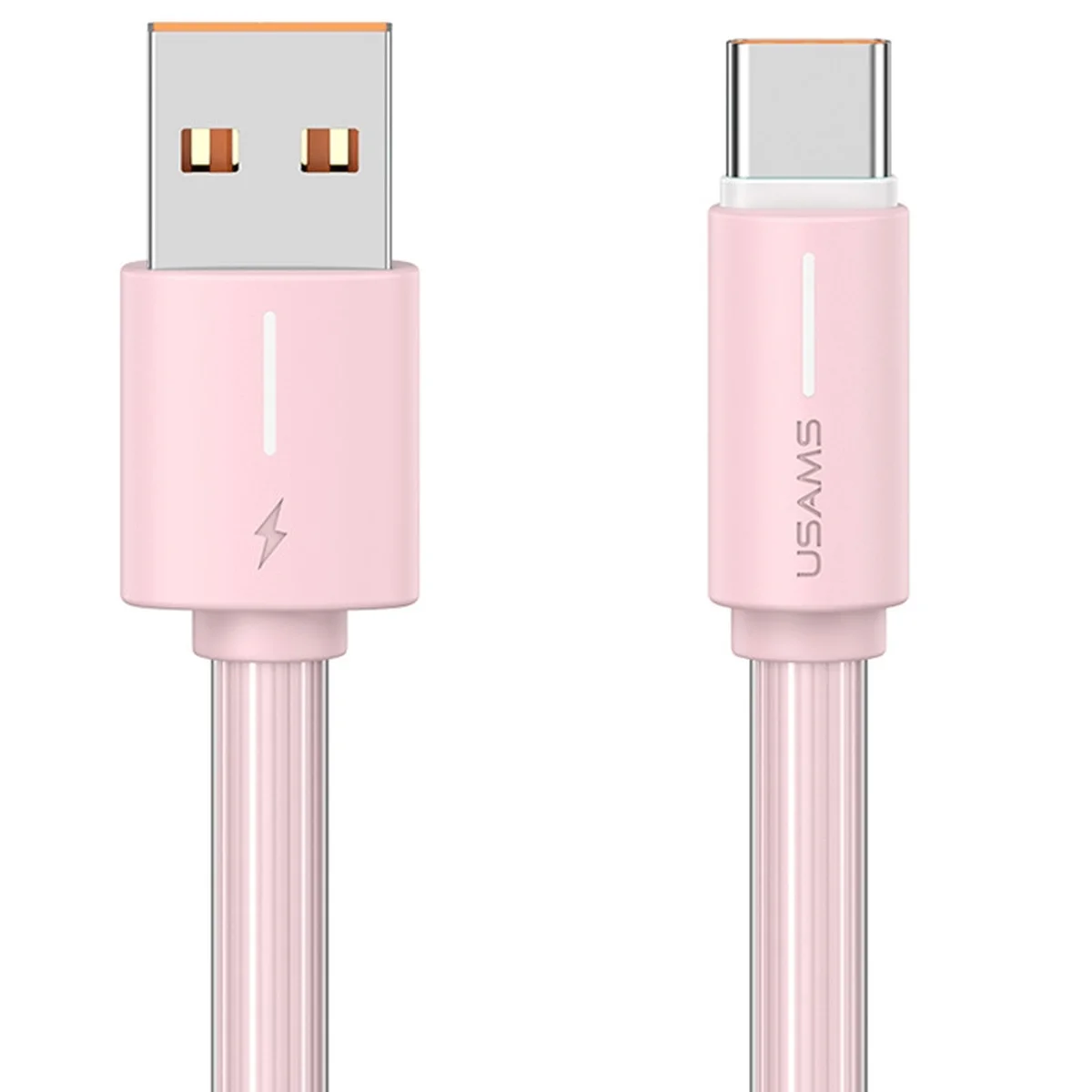 Дата кабель Usams US-SJ732 Bicolor Charging YR Ser. USB to Type-C 3A (1m) Pink