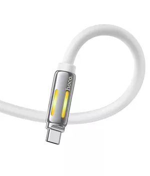 Дата кабель Hoco U136 Prize Type-C to Type-C 60W (1.2m) White
