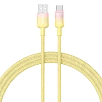 Дата кабель Baseus Discolor Series Fast Charging USB to Type-C 100W (1m) (P10374903) Custard Yellow