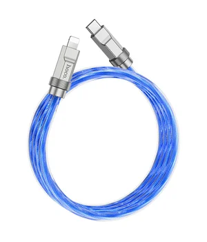 Дата кабель Hoco U113 Solid 20W Type-C to Lightning (1m) Blue