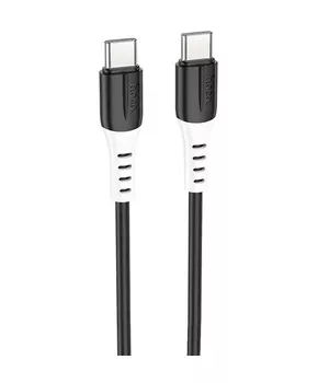 Дата кабель Hoco X82 Silicone Type-C to Type-C 60W (1m) Black
