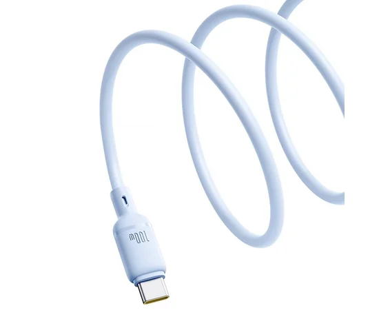 Дата кабель Baseus Silky Series OS Fast Charging Type-C to Type-C 100W (1m) (P10377704) Galaxy Blue