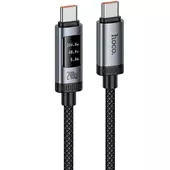Дата кабель Hoco U148 Lord with display Type-C to Type-C 100W (1.2m) Black