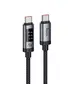 Дата кабель Hoco U148 Lord with display Type-C to Type-C 100W (1.2m) Black