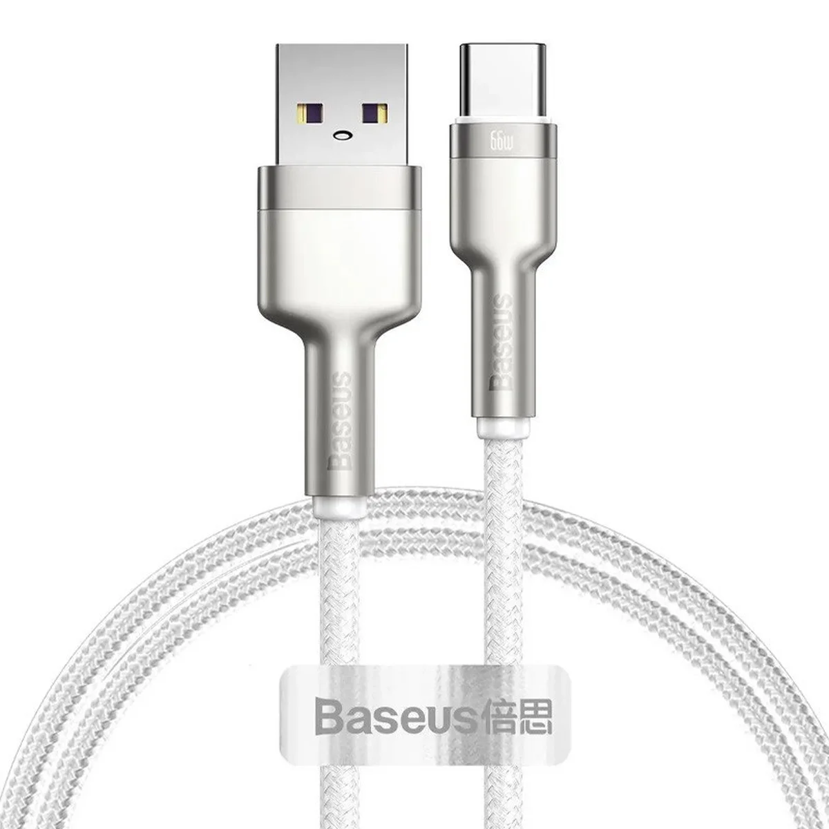 Дата кабель Baseus Cafule Metal Data USB Type-C 66W (1m) (CAKF00010) White