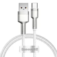 Дата кабель Baseus Cafule Metal Data USB Type-C 66W (1m) (CAKF00010) White