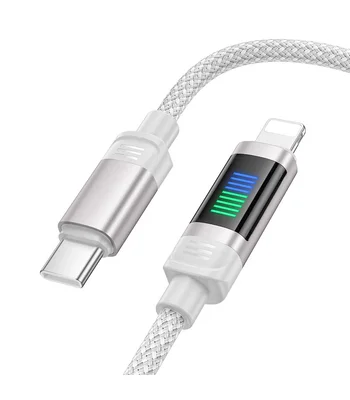 Дата кабель Hoco U126 Lantern 27W Type-C to Lightning (1.2m) Gray