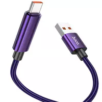 Дата кабель Hoco U125 Benefit 5A USB to Type-C (1.2m) Purple