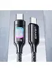 Дата кабель Usams US-SJ750 With Colorful Light TC Ser. Type-C to Type-C 100W (1.2m) Tarnish