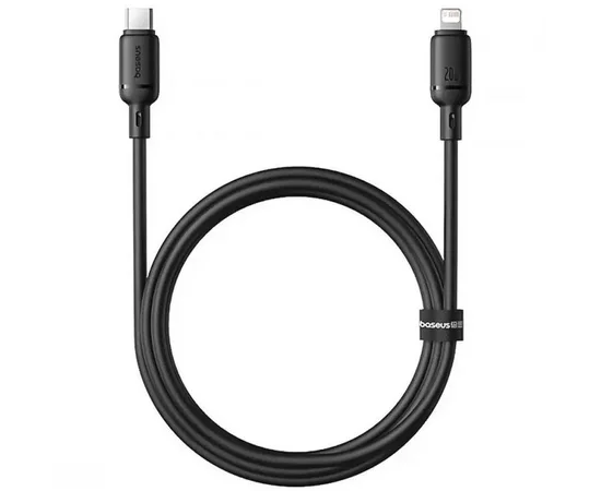 Дата кабель Baseus Silky Series OS Fast Charging Type-C to Lightning 20W (2m) (P10377701) Cluster Black