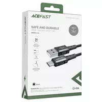 Дата кабель Acefast C1-04 USB to Type-C 3A (1.2m) Black