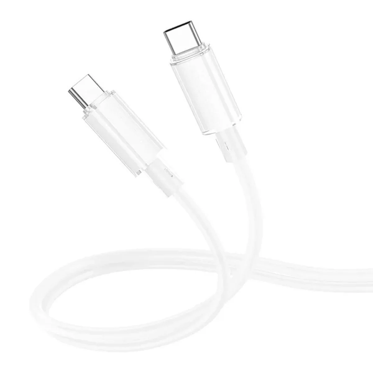 Дата кабель Borofone BX112 Lemon Type-C to Type-C 60W (1m) White