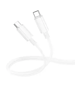 Дата кабель Borofone BX112 Lemon Type-C to Type-C 60W (1m) White