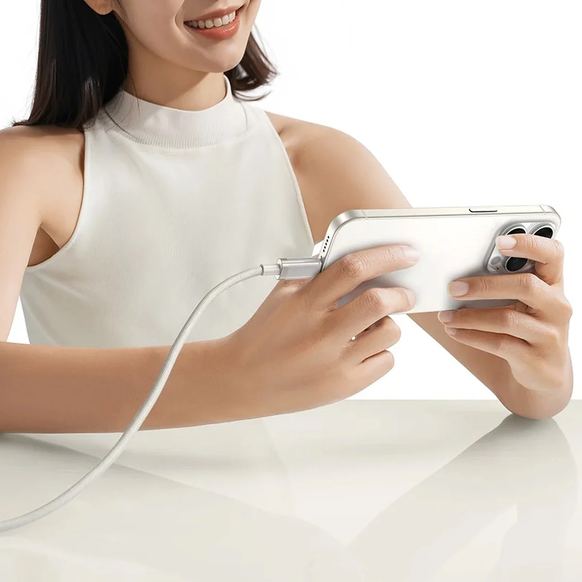 Дата кабель Baseus Titanium Alloy Fast Charging USB to Type-C 100W (1m) (P10378102) Galaxy Titanium Gold