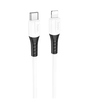 Дата кабель Hoco X82 Silicone Type-C to Lightning 20W (1m) White