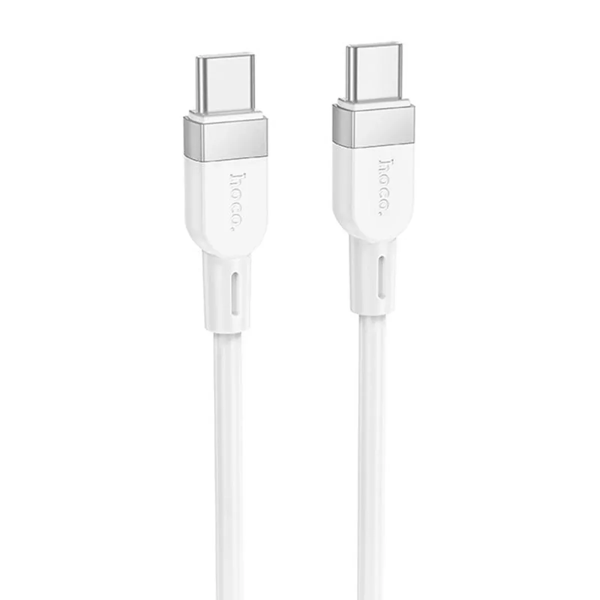 Дата кабель Hoco X109 Energy silicone Type-C to Type-C 60W (1m) White
