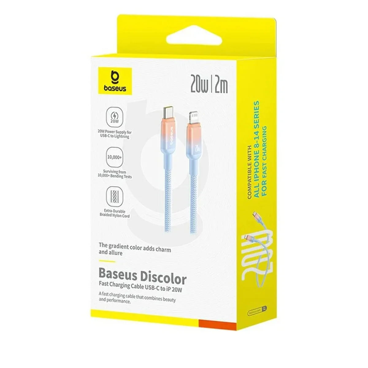 Дата кабель Baseus Discolor Series Fast Charging Type-C to Lightning 20W (2m) (P10374901) Galaxy Blue