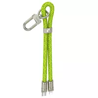 Дата кабель-шнурок Hoco GH5 Elegant Type-C to Lightning (0.21m) Fluorescent Green