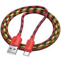 Дата кабель Hoco X116 Meridian USB to Type-C 3A (1m) Gradient Red Mix