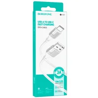 Дата кабель Borofone BX101 Creator USB to Type-C 3A (1m) White