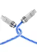 Дата кабель Hoco U113 Solid 100W Type-C to Type-C (1m) Blue