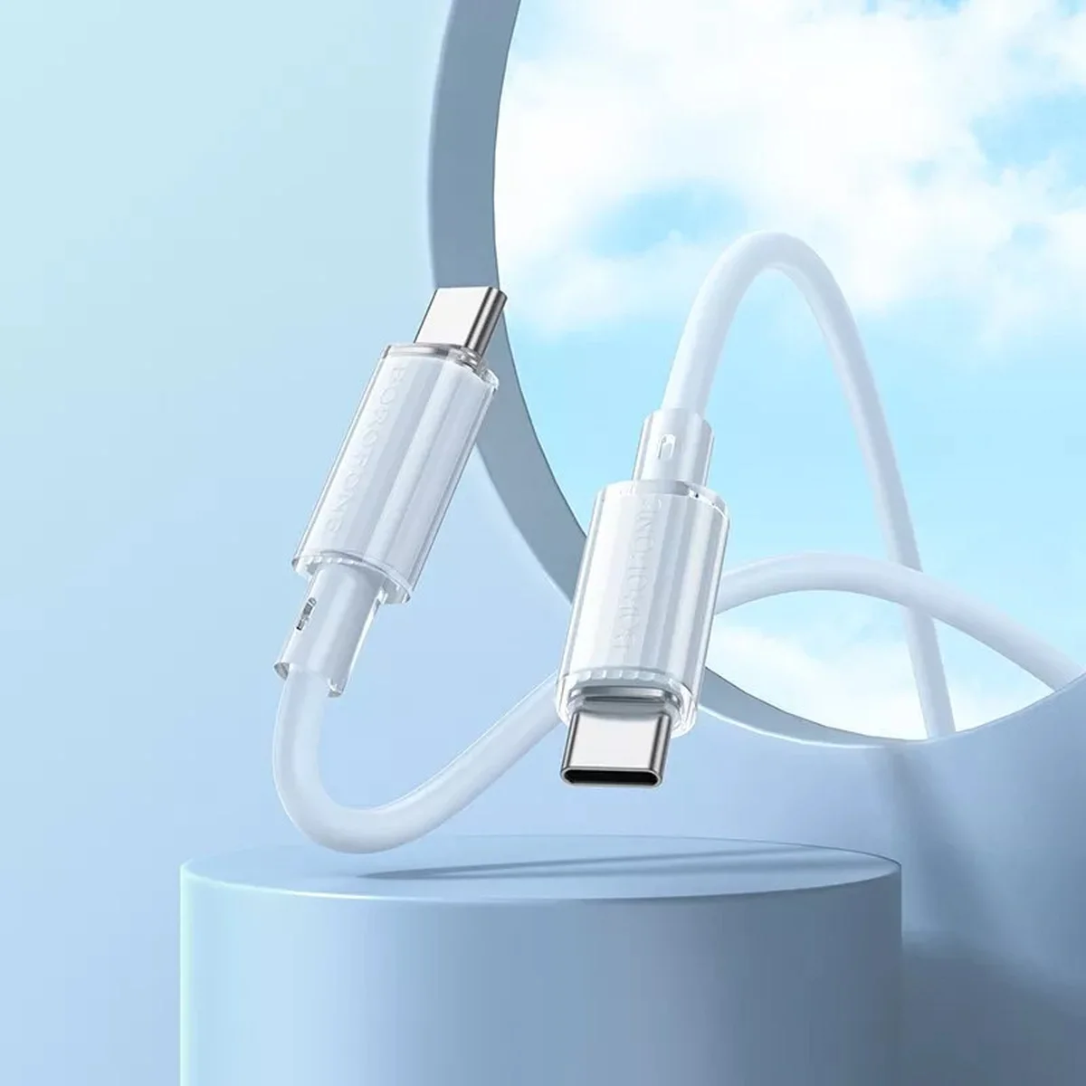 Дата кабель Borofone BX112 Lemon Type-C to Type-C 60W (1m) Blue