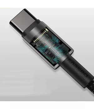 Дата кабель Baseus Tungsten Gold Type-C to Type-C Cable 100W (1m) (CATWJ-01) Черный
