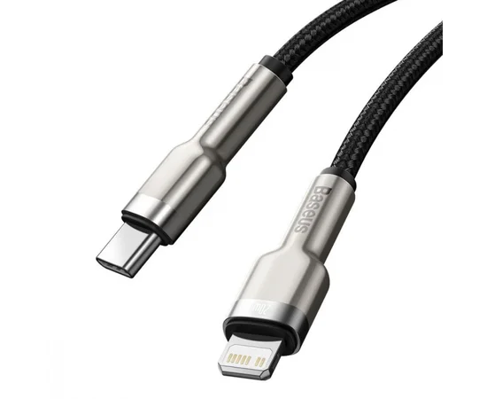 Дата кабель Baseus Cafule Series Metal Type-C to Lightning PD 20W (0.25m) (CATLJK-0) Black