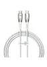 Дата кабель Baseus Glimmer Series Fast Charging Type-C to Type-C 100W 1m (CADH00070) White