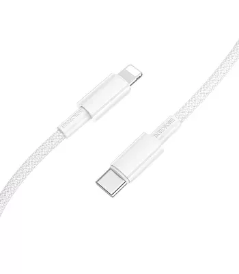 Дата кабель Borofone BX117 Source Type-C to Lightning 27W (1m) White