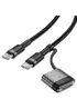 Дата кабель Acefast C22-05 2in1 Type-C to Type-C 240W/MAG3 140W (1.2m) Black