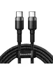 Дата кабель Baseus Cafule Type-C to Type-C PD2.0 100W (2m) (CATKLF-AL) Gray / Black