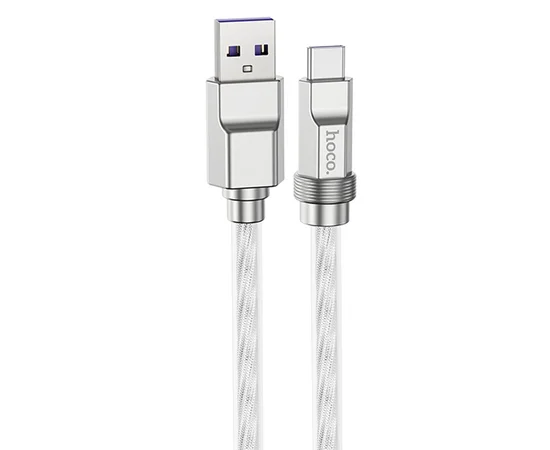 Дата кабель Hoco U113 Solid 100W USB to Type-C (1m) Silver