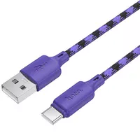 Дата кабель Hoco X116 Meridian USB to Type-C 3A (1m) Gradient Purple Mix