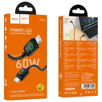Дата кабель Hoco U146 Mundo Type-C to Type-C 60W (1.2m) Black