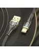 Дата кабель Hoco U121 Gold standart Transparent Discovery Edition USB to Type-C (1.2m) Black