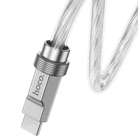 Дата кабель Hoco U113 Solid 100W USB для Type-C (1m) Silver