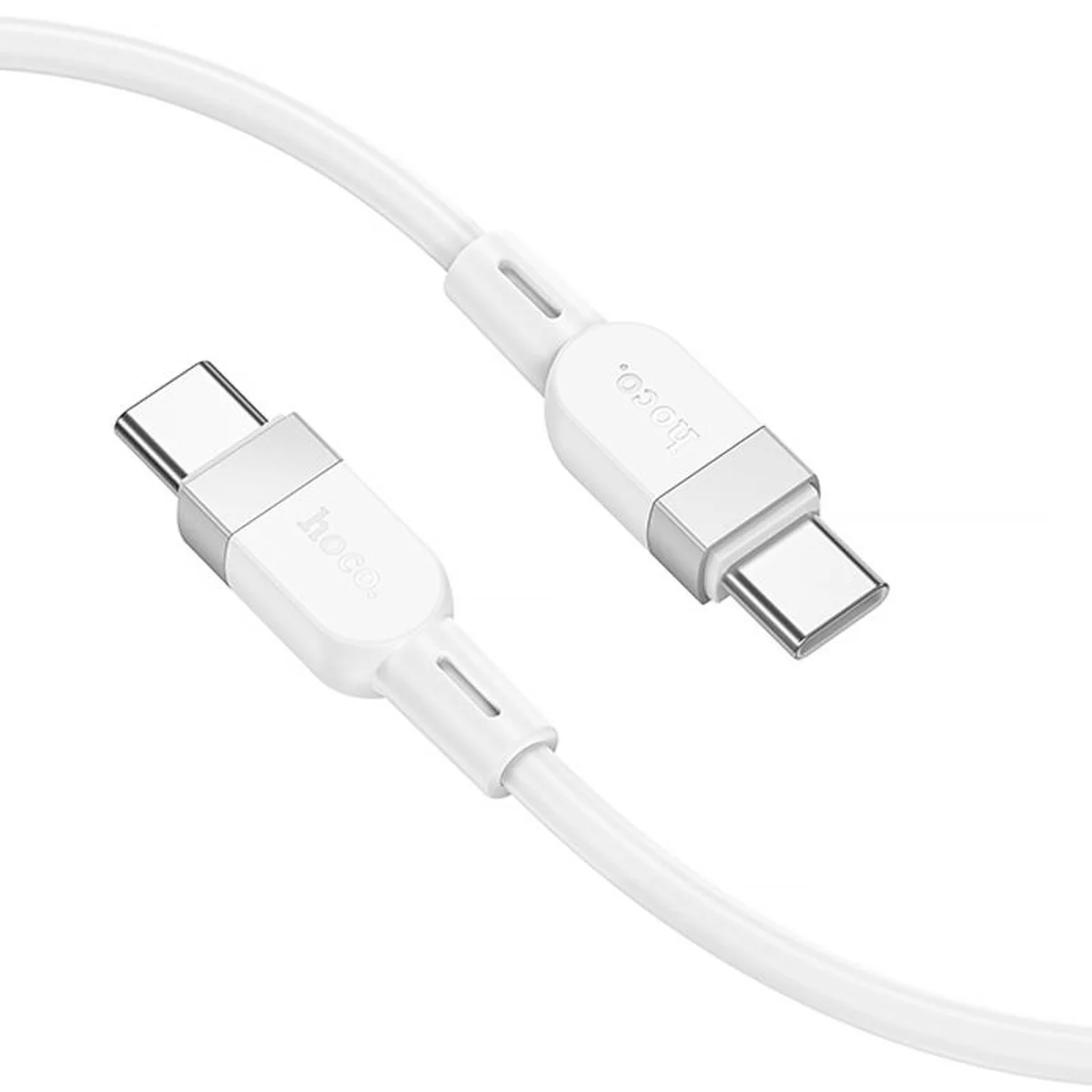 Дата кабель Hoco X109 Energy silicone Type-C to Type-C 60W (1m) White